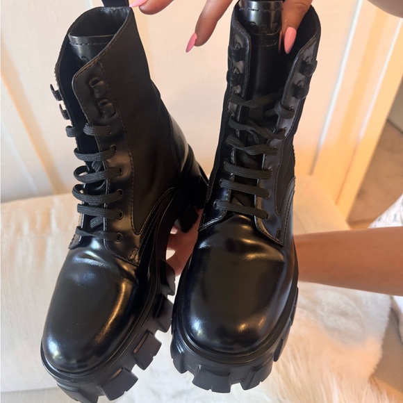 Like New Prada Monolith Combat Boots - Picture 1 of 7